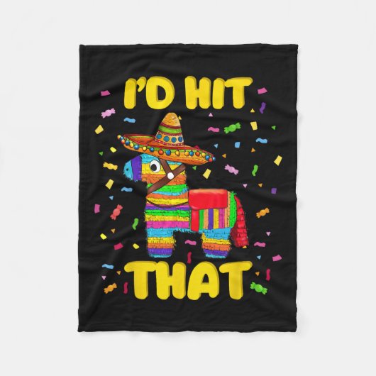 ピナタピナタコスチュームCinco De Mayo Pa フリースブランケット (正面)