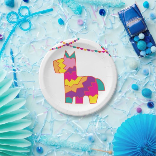 ピナタフィエスタ誕生日ピニャタチンコデマヨプレート ペーパープレート (パーティー)