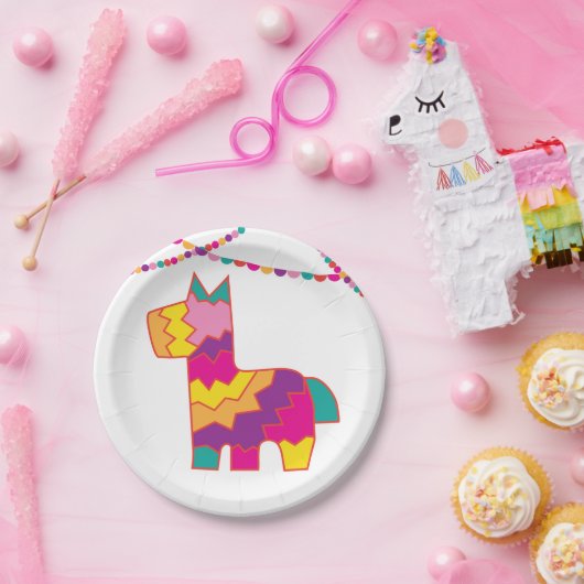 ピナタフィエスタ誕生日ピニャタチンコデマヨプレート ペーパープレート (パーティー)