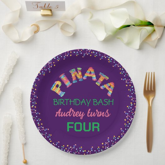 ピナタ誕生日Bash ペーパープレート (ウェディング)