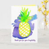 ピナップルフルーツホスピタリティありがとう カード (黄色い花)