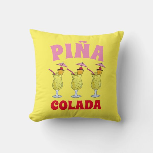 ピナピニャコラダプエルトリカパイナップルカクテル クッション (正面)