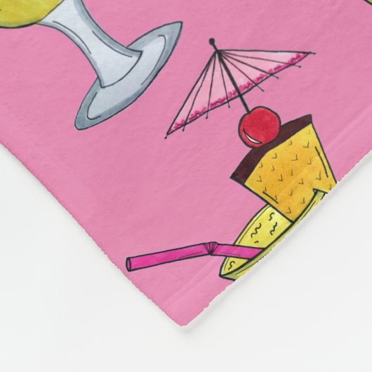 ピナピニャコラダプエルトリカパイナップルカクテル フリースブランケット (角)