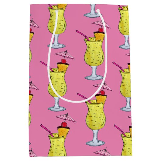 ピナピニャコラダプエルトリカパイナップルカクテル ミディアムペーパーバッグ (正面)