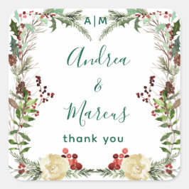 ピナリーウィンター結婚バラリース スクエアシール