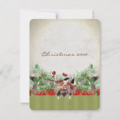 ピナリーヴィンテージバーズクリスマスディナーパーティー招待状 招待状 (裏面)