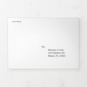 ピナ水色パイナップルフルーツトロピック結婚ズ 三つ折り招待状 (カバー)