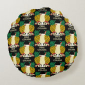 ピニャコラダカクテルドリンク ラウンドクッション (裏面)