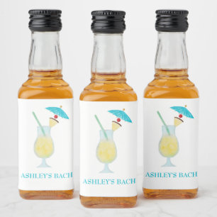 ピニャコラダカクテル結婚式の引き出物バチェロレッテ リキュールボトルラベル