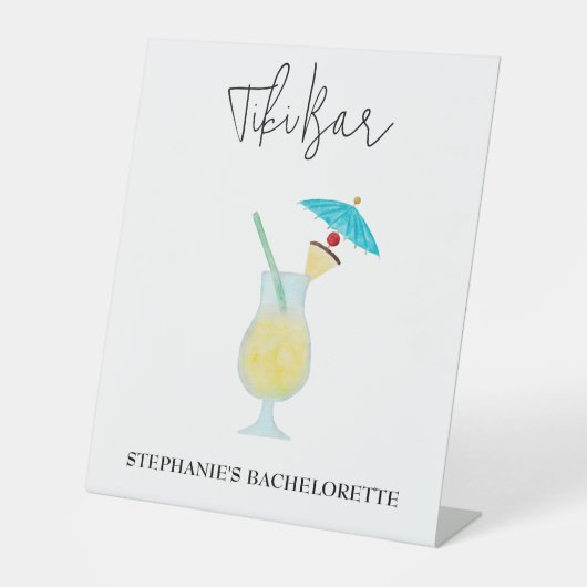 ピニャコラダトロピカル結婚バチェロレッテティキバー 台座サイン (正面)