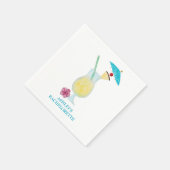 ピニャコラダトロピカル結婚バチェロレッテ スタンダードカクテルナプキン (角)