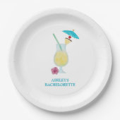 ピニャコラダトロピカル結婚ブライダルシャワー ペーパープレート (正面)