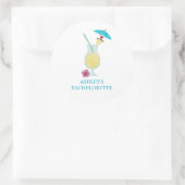 ピニャコラダトロピカル結婚ブライダルシャワー ラウンドシール (バッグ)