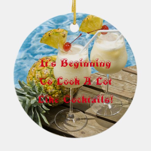 ピニャコラダパイナップル セラミックオーナメント (裏面)