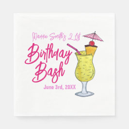 ピニャコラダプエルトリカパイナップルカクテルパーティー スタンダードランチョンナプキン