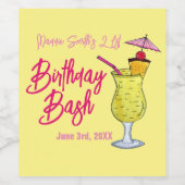 ピニャコラダプエルトリカパイナップルカクテルパーティー ワインラベル (シングルラベル)