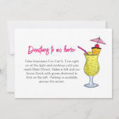 ピニャコラダプエルトリカパイナップルカクテルパーティー 招待状 (裏面)