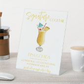 ピニャコラーダのシグネチャーカクテルレシピ 台座サイン (インサイチュ)