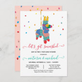 ピニャタの赤ちゃんおもしろいシャワーを浴びよう 招待状 (正面/裏面)