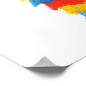 ピニャタドンキーHOLAウォーターカラーアート ポスター (角)