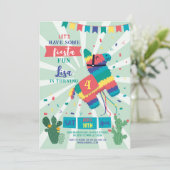 ピニャタバースデーパーティフィエスタガールボーイメキシコ 招待状 (スタンド正面)