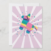 ピニャタバースデーパーティーピンクフィエスタガールズメキシコ 招待状 (裏面)