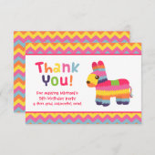 ピニャータのメキシコフェスタの誕生会ありがとう サンキューカード (正面/裏面)