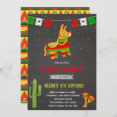ピニャータ フィエスタ テーマの誕生日 招待状 (正面/裏面)