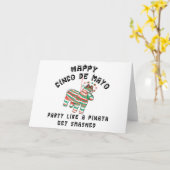 ピニャータCinco deメーヨーのようなパーティー カード (黄色い花)