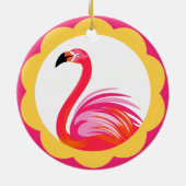ピニョルとフラミンゴの鳥 セラミックオーナメント (裏面)