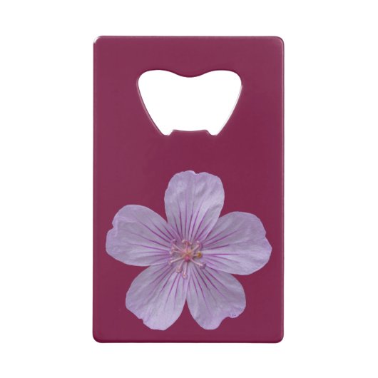 ピニーウッズゼラニウム#1 クレジットカード栓抜き (正面)