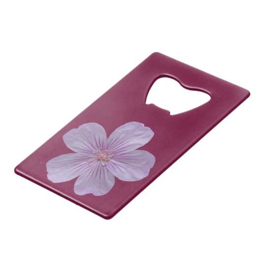 ピニーウッズゼラニウム#1 クレジットカード栓抜き (正面アングル)