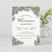 ピネコネスクリスマスディナーパーティの招待状 招待状 (スタンド正面)