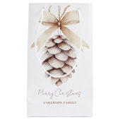 ピネコパーソナライズされたンクリスマス スモールペーパーバッグ (正面)