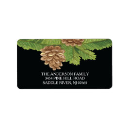 ピネコモダンンクリスマス差出人住所 ラベル