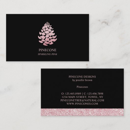 ピネコンきらめくピンク 名刺 (正面/裏面)