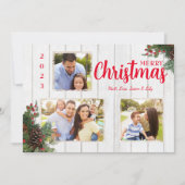 ピネコンとホリーメリークリスマスホリデーカード シーズンカード (正面)