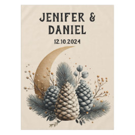 ピネコンと三日月の冬の愛 テーブルクロス