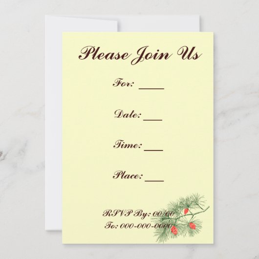 ピネコンヴィンテージアーカスタムト招待状 招待状 (裏面)