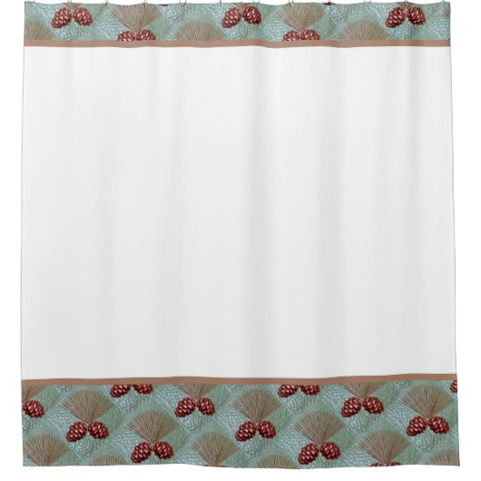 ピネコン付シャワーカーテンプリント シャワーカーテン (正面)