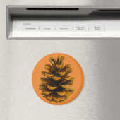 ピネコン素朴な自然ブラウンオレンジ秋 マグネット (インサイチュ (食洗機))