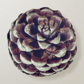 ピネコン素朴な自然秋冬 ラウンドクッション (裏面)