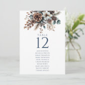 ピネコン素朴フローラテーブル番号座席表 招待状 (スタンド正面)