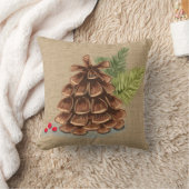 ピネコン、ベリー、松の枕国 クッション (ブランケット)