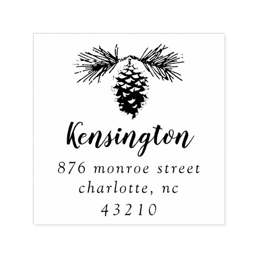 ピネコン |差出人住所の手書きスタンプ セルフインキングスタンプ (デザイン)