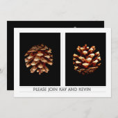 ピネコーネスの結婚式の招待 招待状 (正面/裏面)