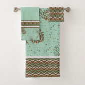 ピネコーンとシ動揺してブロンストライプキャビン バスタオルセット (インサイチュ)