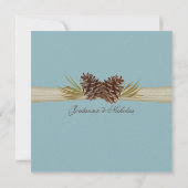 ピネコーンアンドバーラップルックブライダルシャワー 招待状 (裏面)