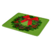 ピネコーンアンドホリーリースカントリークリスマス カッティングボード (角)