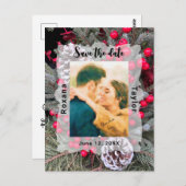 ピネコーンエバーグリーン結婚ベリーの写救真日 ポストカード (正面/裏面)